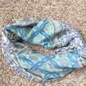 Never worn multi colored infinity scarf